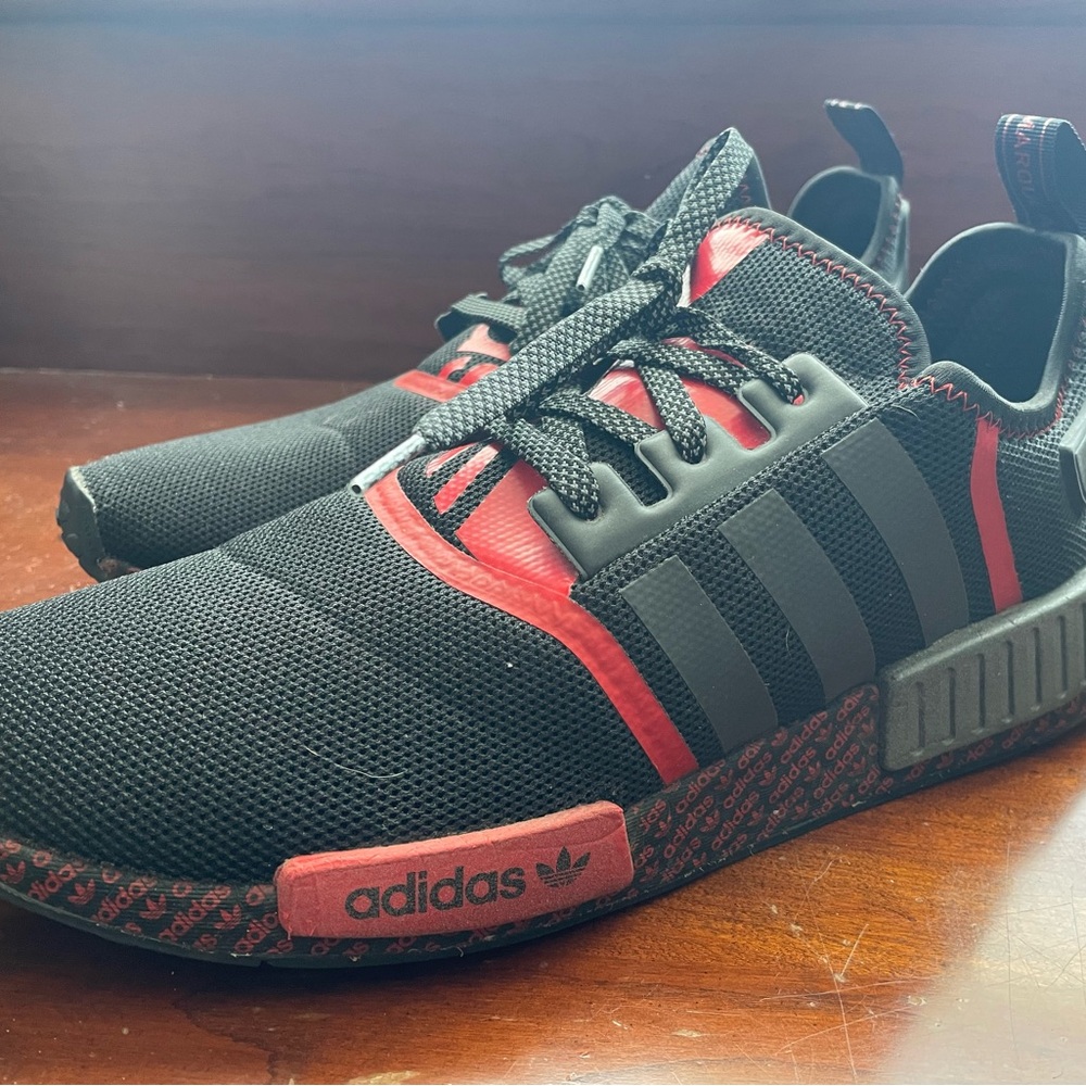 Men’s Adidas Black and Red NMD Sneakers size 11.5